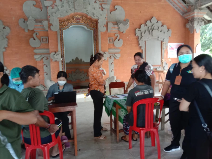 pemeriksaan laboratorium taksu yg dilaksanakan oleh puskesmas marga 1 dibanjar dinas baru